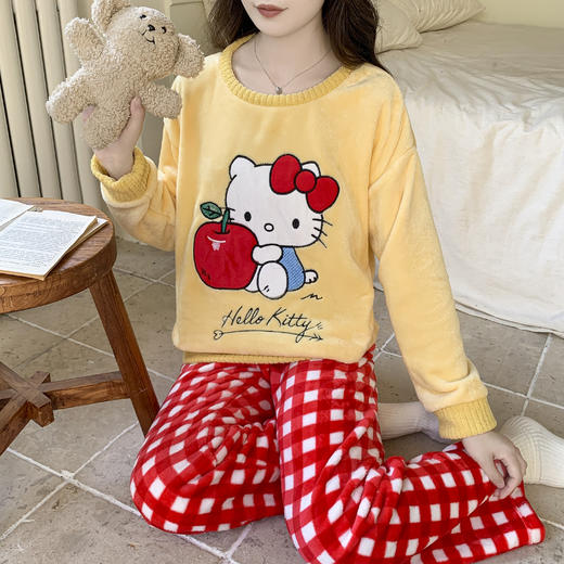 【GZ】无忧购珊瑚绒可爱套头睡衣套装家居服 （截单后3-5天发货) 商品图1