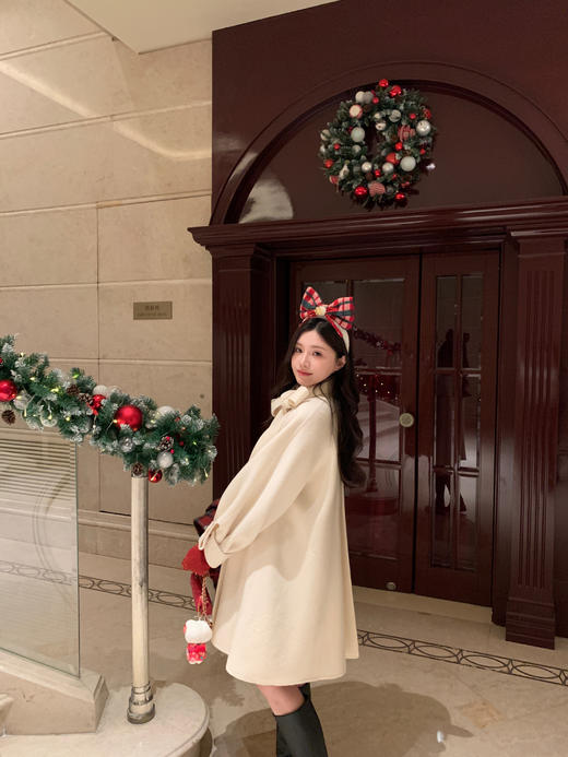 金蘑菇菇 sn*del新年季 Holiday新年大衣 / 年末氛围 复古千金感 商品图8