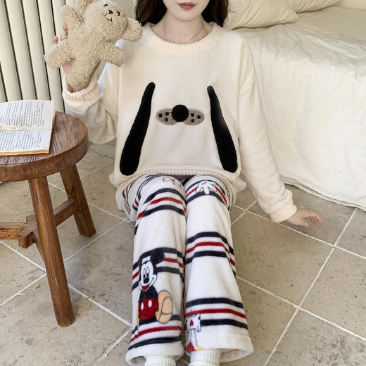 【GZ】无忧购珊瑚绒可爱套头睡衣套装家居服 （截单后3-5天发货) 商品图5