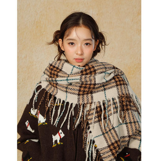 时尚复古奢感双流苏围巾-纪念日百货门店同款165200326 商品图3