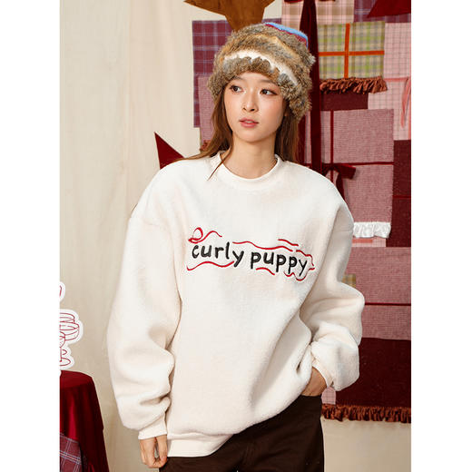 【礼物季】卷毛小狗羊羔绒卫衣-纪念日百货门店同款167944652 商品图1