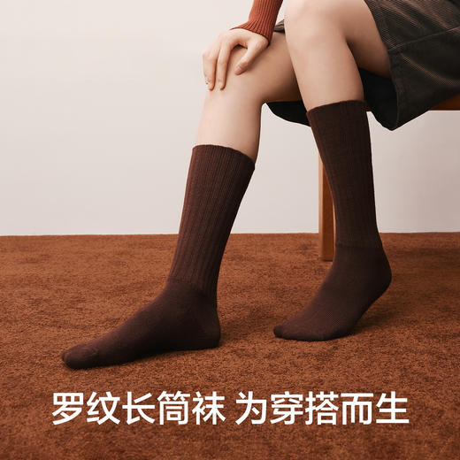 【新品上新】【吸湿发热】有棵树保暖加长抗菌女士长筒袜1双/2双装-S4145 商品图1