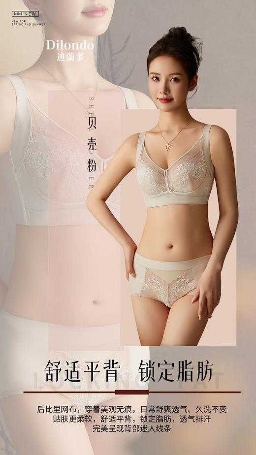 迪兰多蚕丝蛋白薄棉调整型文胸侧收托挺包容固定大胸显小2118472 商品图8