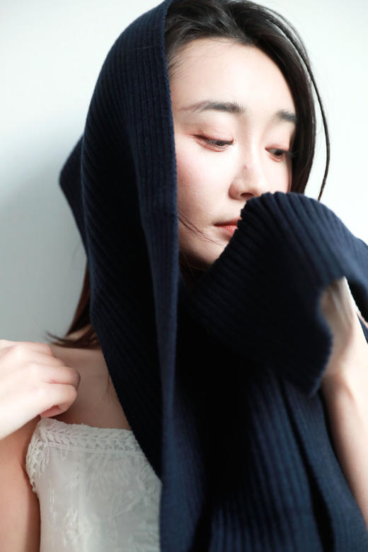 围巾+帽子一起，原包装两件套。小标刺绣加厚全棉围巾套装C112260 商品图4