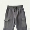 Pr@da，男士侧口袋棉质加绒卫裤。   灰色。黑色 商品缩略图7