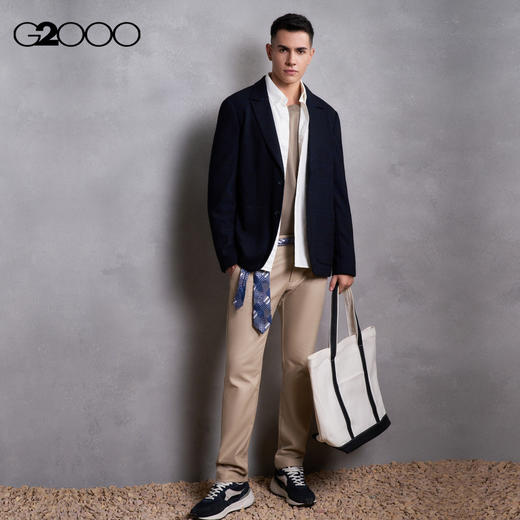 G2000男装FW25【棉质混纺】印花LOGO休闲合身剪裁针织衫58141021 商品图4