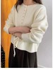 【韩系毛衣】2025 下摆抽绳短款宽松针织毛衣-喜出 商品缩略图2