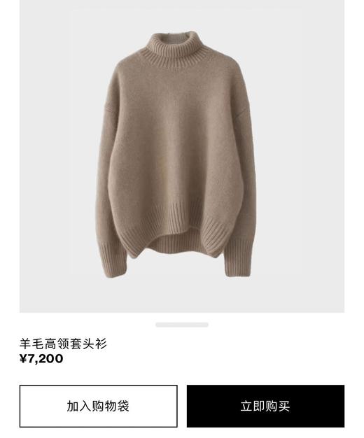 王菲宋佳同款Cel*ine100%羊毛双股羊毛衫 商品图7