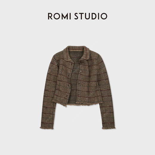 ROMI STUDIO“匠心工艺”美利奴羊毛手工流苏翻领外套 RWCAW96888 商品图0