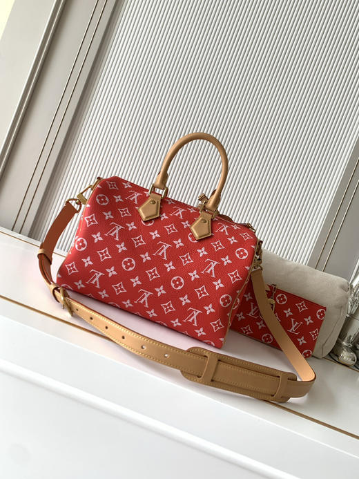 秋冬特惠💰1670 渠道级LV【全钢五金 MB163c01变码芯片】te级LV 全套包装 M14064红色本款Speedy P9 Bandoulière30手袋 商品图2