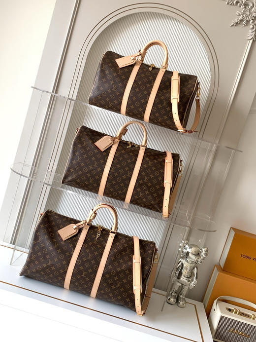 秋冬特惠💰中号45cm💰1480 大号50cm💰1580 特大号55cm💰1680 渠道级LV【全钢五金 MB163c01变码芯片】M41418 M41416 M41414老花旅行手提包 商品图9