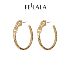 2楼Fellala/翡拉拉「天马」系列耳圈时尚饰品耳环首饰高级感饰品货号925429103吊牌价899现价809