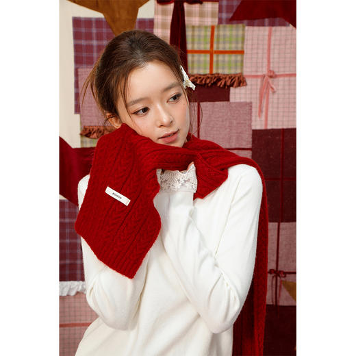 【礼物季】软糯纯色图标女围巾-纪念日百货门店同款168094418 商品图3