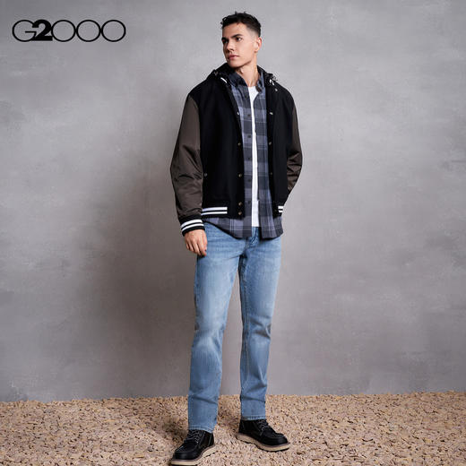G2000男装FW25【棉质舒适弹】印花LOGO休闲百搭T恤58141012 商品图7