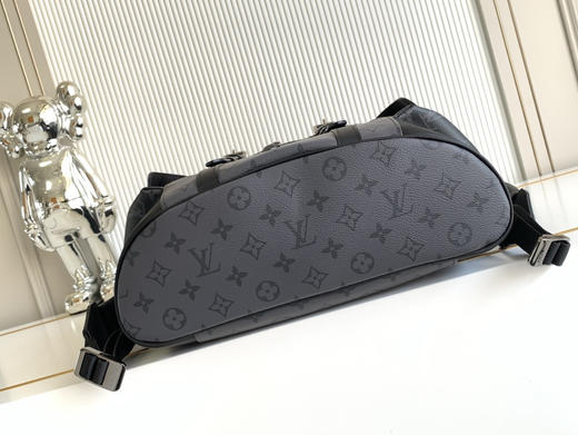 秋冬特惠💰1570 渠道级LV【全钢五金 MB163c01变码芯片】te级LV 全套包装 M45419黑拼灰花 本款Christopher中号双肩包 商品图3