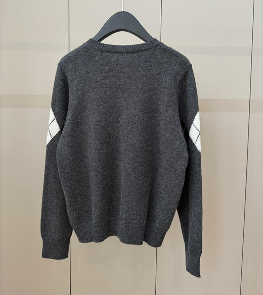 外贸单菱格针织羊毛开衫 商品图2