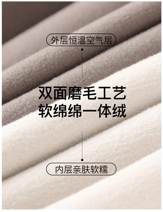 官网690！爱家免穿文胸山羊绒桑蚕丝一体绒保暖背 固定杯双面磨毛带胸垫打底心女 商品图3