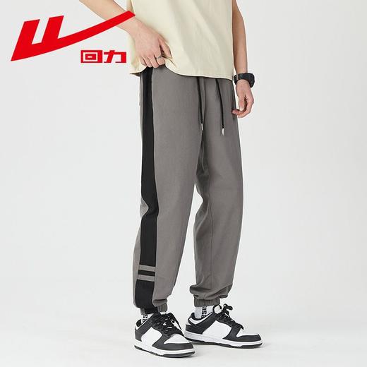 回力纯棉束脚裤子男2025夏季新款美式高街运动裤春秋宽松休闲长裤 商品图4