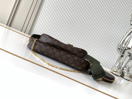 秋冬特惠💰1200 渠道级LV【全钢五金 MB163c01变码芯片】te级LV 全套包装 M44823老花 M44813老花绿 本款Multi Pochette Accessoires手袋 商品图3