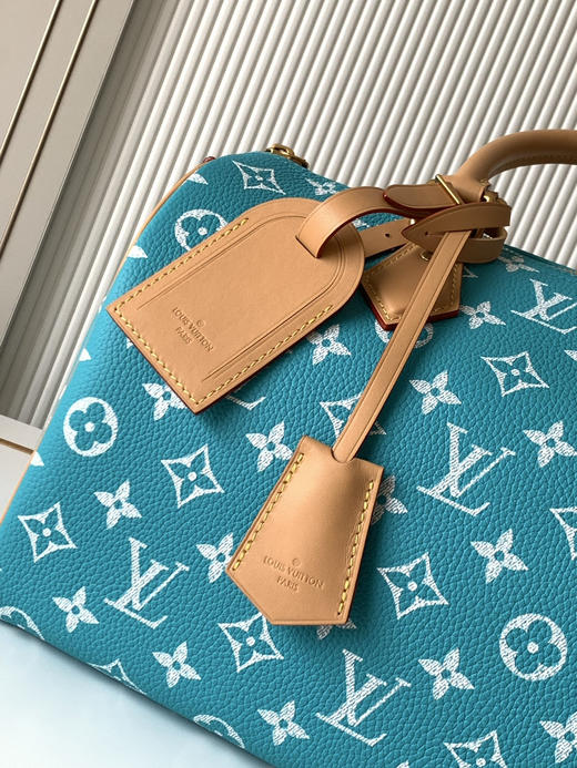 秋冬特惠💰1670 渠道级LV【全钢五金 MB163c01变码芯片】te级LV 全套包装 M14064湖水蓝 本款Speedy P9 Bandoulière30手袋 商品图5