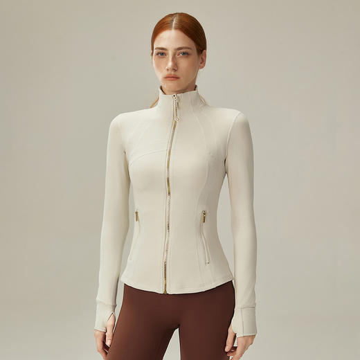 跃牌【倚窗听雨】Athena lulu瑜伽外套女NlLlT芯吸修身立领瑜伽服裸感健身运动夹克WT16 商品图0