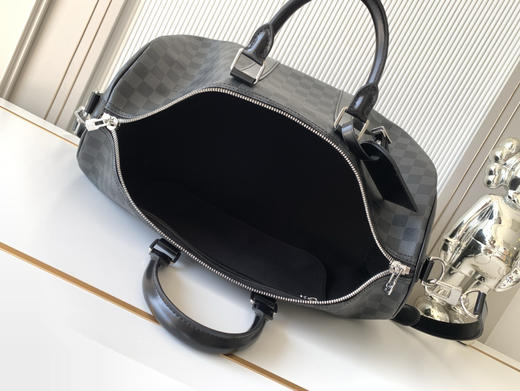 秋冬特惠💰中号45cm💰1430 大号50cm💰1530 特大号55cm💰1630 渠道级LV【精钢五金 MB163c01变码芯片】M41418 M41416 M41414黑格旅行手提包 商品图7