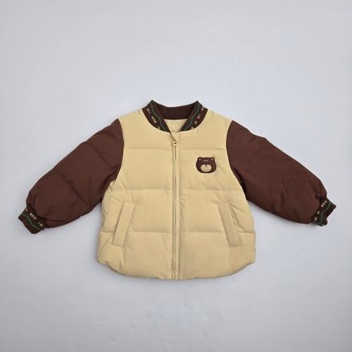 兔兔小布提花罗纹小熊撞色羽绒内胆 商品图0