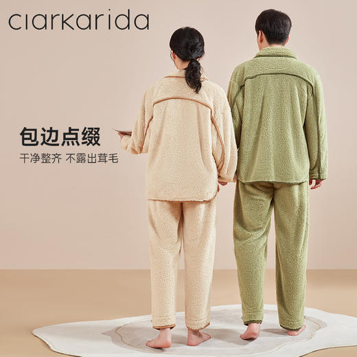 【清仓 超软珊瑚绒家居服】clarkarida卡恩桑蚕丝珊瑚绒家居服套装 情侣款 可外穿 迅速升温，持续保暖 商品图6