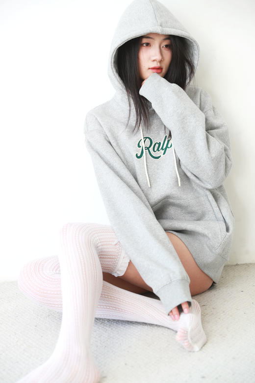 重工刺绣美式帽衫，学院连帽卫衣。胸口字母加绒宽松外套C112268 商品图10