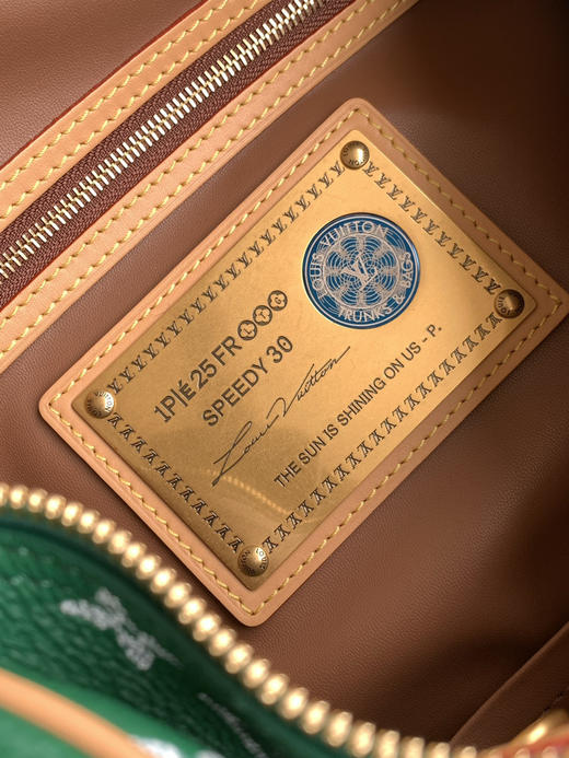 秋冬特惠💰1670 渠道级LV【全钢五金 MB163c01变码芯片】te级LV 全套包装 M14077深绿 本款Speedy P9 Bandoulière30手袋 商品图8