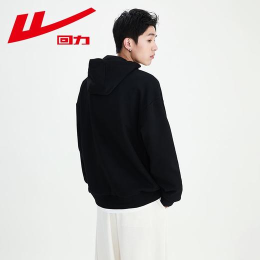 回力连帽卫衣男2025新款重磅宽松黑色春秋款上衣美式潮牌刺绣外套 商品图1