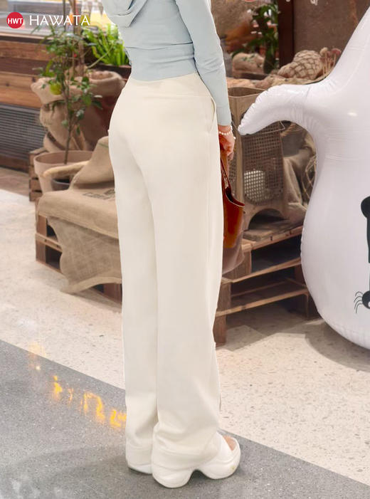哈瓦塔加绒莫代尔直筒裤 H351172 商品图0