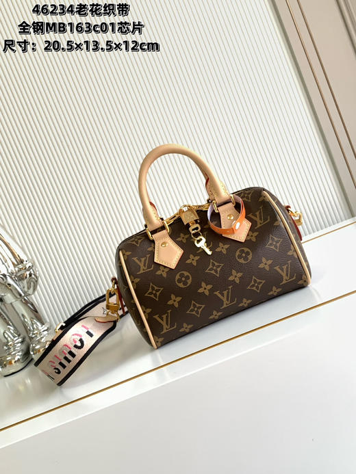 秋冬特惠💰1200 渠道级LV【全钢五金 MB163c01变码芯片】te级LV 原厂皮配全套包装 M46234 老花红织带 商品图0