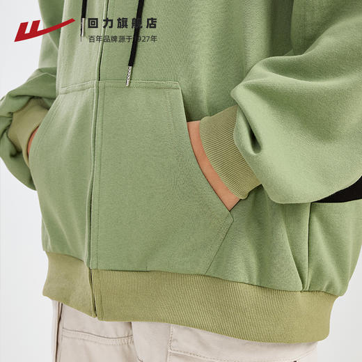 回力开衫卫衣外套男春秋款2025新款美式复古连帽潮牌男士上衣宽松 商品图4