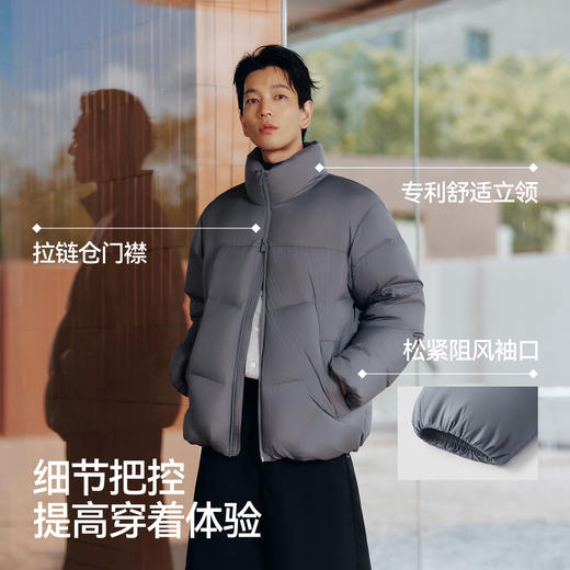 【爆品主推】轻松|森马羽绒服男冬90绒子发热三防外套2025新款情侣立领面包服 商品图3