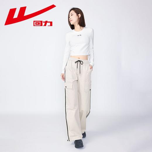 回力甜酷风T恤女圆领短款长袖2025秋季新款美式复古辣妹修身上衣 商品图8