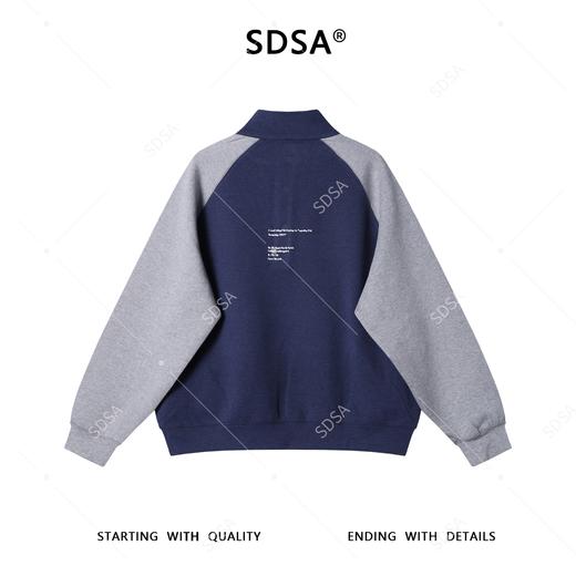 Z000031SDSA男士秋冬新款痞帅男装韩版拼色半纽扣立领卫衣百搭宽松上衣 商品图5