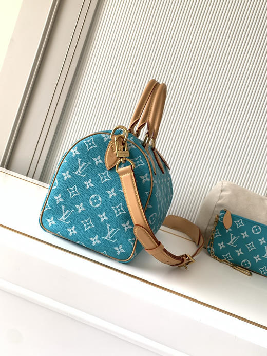 秋冬特惠💰1670 渠道级LV【全钢五金 MB163c01变码芯片】te级LV 全套包装 M14064湖水蓝 本款Speedy P9 Bandoulière30手袋 商品图1