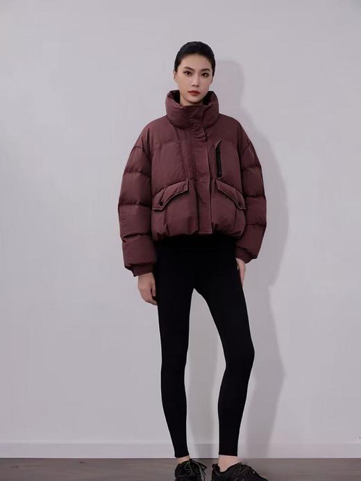 蓬松面包服【羽绒服】绒子含量90% 韩系立领短款设计感可抽绳羽绒服-喜出 商品图3