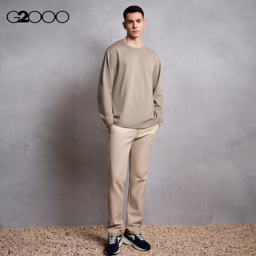 G2000男装FW25【棉质混纺】印花LOGO休闲合身剪裁针织衫58141021 商品图1