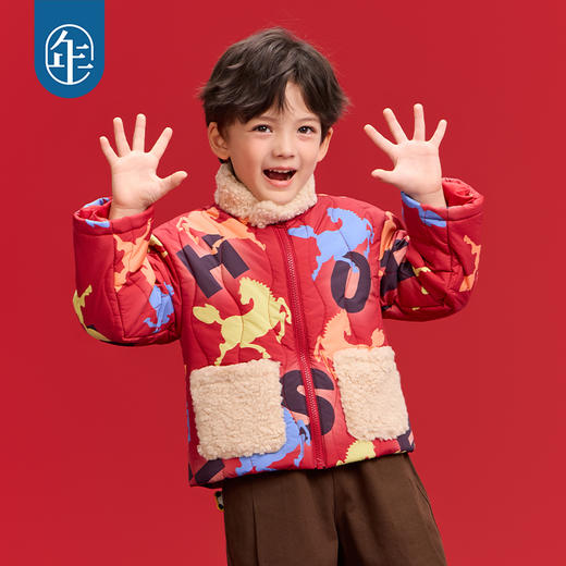 年衣童装加棉唐装冬季新品儿童中式改良汉服夹棉有好事加棉唐装 商品图4