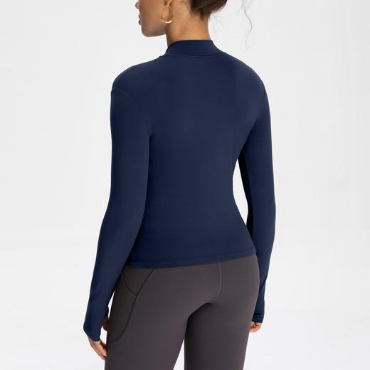 跃牌【倚窗听雨】Athena lulu瑜伽服女短款修身显瘦立领运动外套裸感健身长袖上衣WT17 商品图1