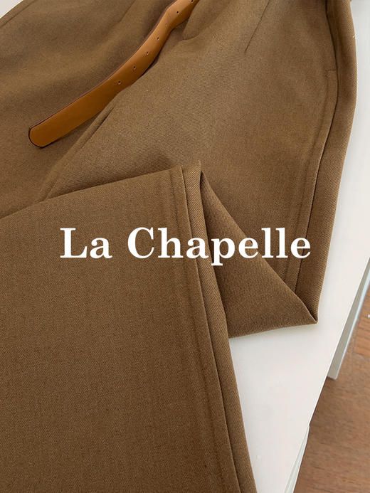 会员福利【高支斜纹+久坐顺直】拉夏贝尔/La Chapelle高腰微廓显瘦直筒裤~质感百搭加厚休闲裤（含腰带） 商品图11