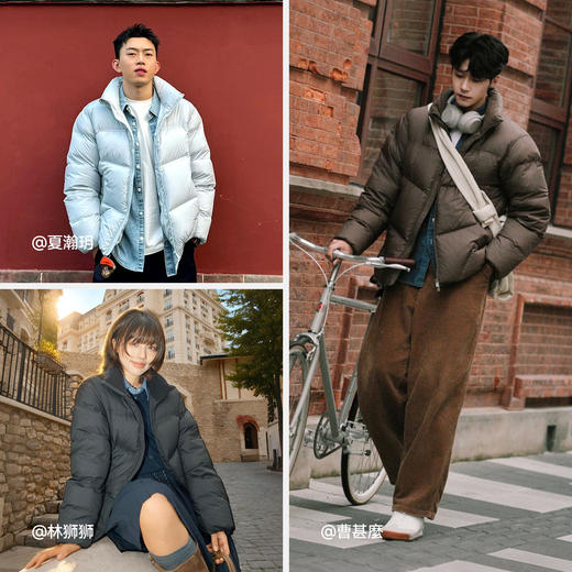 【爆品主推】轻松|森马羽绒服男冬90绒子发热三防外套2025新款情侣立领面包服 商品图4