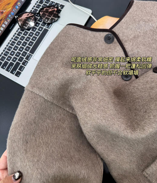 原单双面可穿❗️Fabriqu*e泰晤士双生格纹带围巾羊绒羊毛毛呢斗篷大衣111711 商品图6