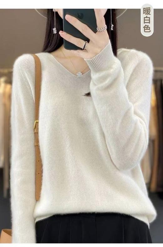 天衣无缝小V领连帽羊毛衫 商品图12