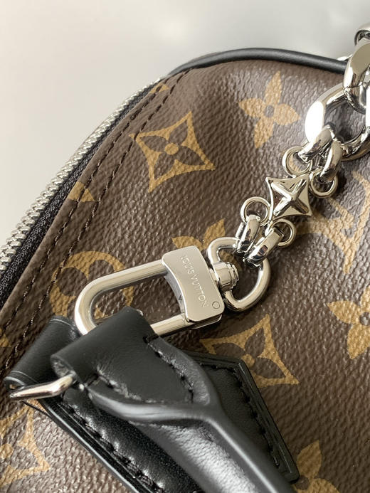 秋冬特惠💰1400 渠道级LV【全钢五金 MB163c01变码芯片】te级LV 全套包装 M12243老花黑皮 Speedy Soft 30 Dark手袋 商品图6