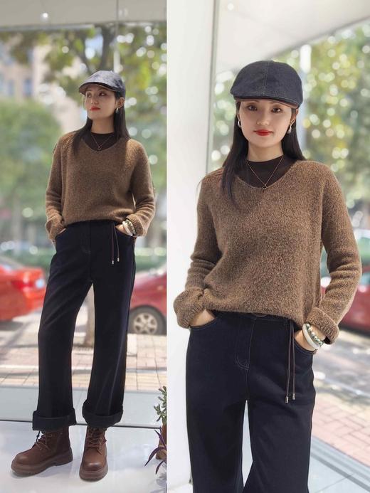 505175丹宁蓝牛仔加绒密密底十分裤 商品图5