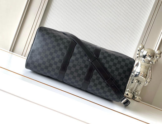 秋冬特惠💰中号45cm💰1430 大号50cm💰1530 特大号55cm💰1630 渠道级LV【精钢五金 MB163c01变码芯片】M41418 M41416 M41414黑格旅行手提包 商品图3