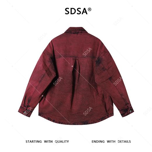 85099SDSA男士秋冬新款痞帅男装简约做旧牛仔衬衫羽绒服外套百搭时尚 商品图5